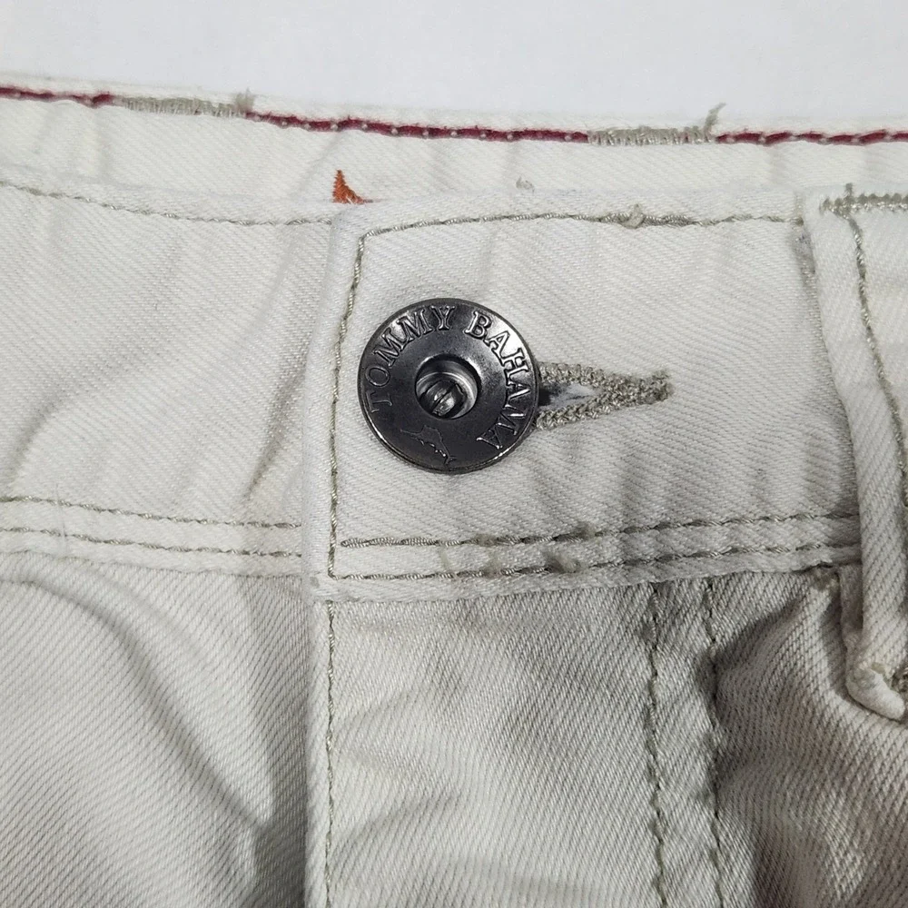 Tommy‎ Bahama Baja Coast Jeans Mens 30x30 Off White Cotton Blend Straight Casual